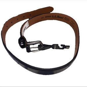 Sold on the Bay! NWT Men’s Chino Black Full Grain Leather Belt LL Bean USA 30